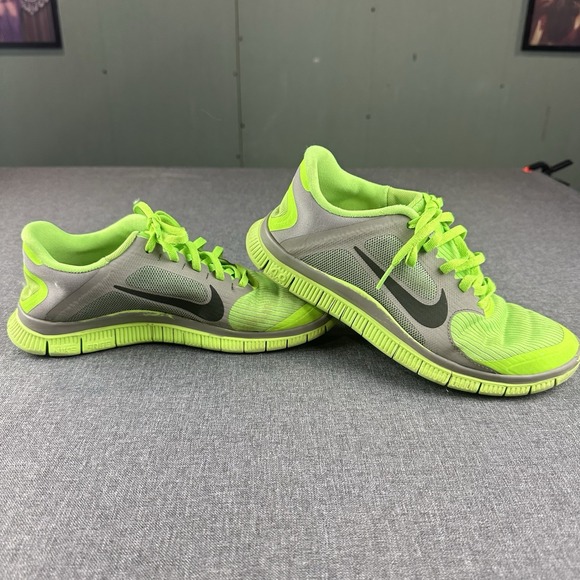 Nike Free Run 3  Women's Size 8  Gray / Neon Green  # 510643-031  Neon Lace-up - Picture 1 of 8